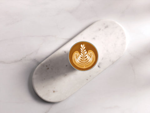 cappuccino on kitchen counter