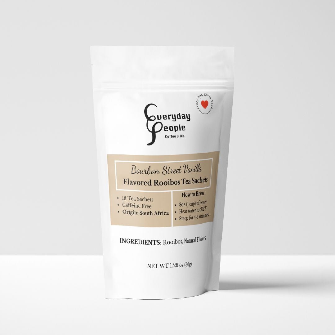 Bourbon Street Vanilla 18 Compostable Flavored Rooibos Tea Sachets