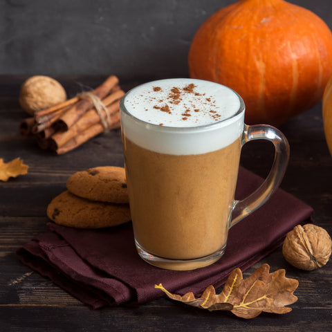pumpkin spice latte with autumn flavors