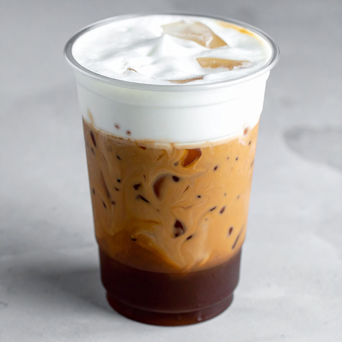 Iced Coffee Drink with Creamy Foam