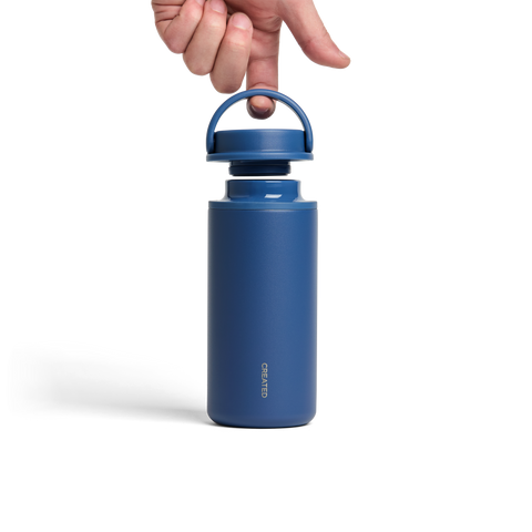 Created Co. Nomad Grip Tumbler 12oz in Pacific Blue — Ceramic-Coated Insulated Travel Mug