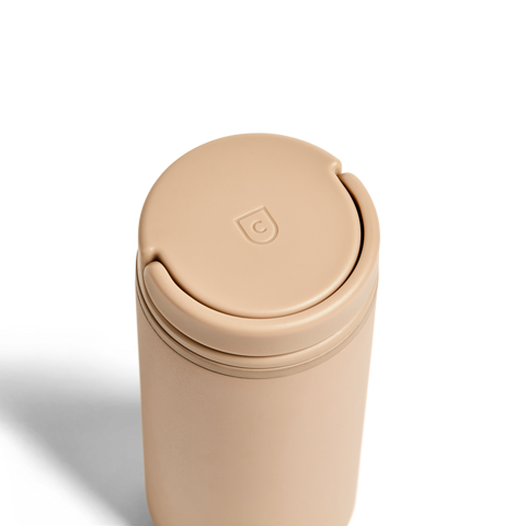 Created Co. Nomad Grip Tumbler 12oz in Desert Tan — Ceramic-Coated Insulated Travel Mug