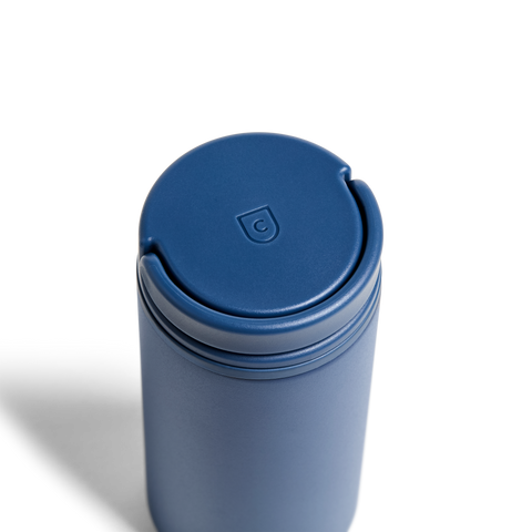 Created Co. Nomad Grip Tumbler 12oz in Pacific Blue — Ceramic-Coated Insulated Travel Mug
