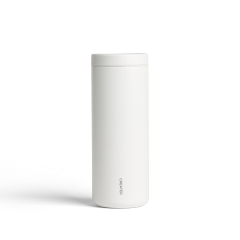 Created Co. Nomad Sip Tumbler 16oz in White — Ceramic-Coated Insulated Travel Mug