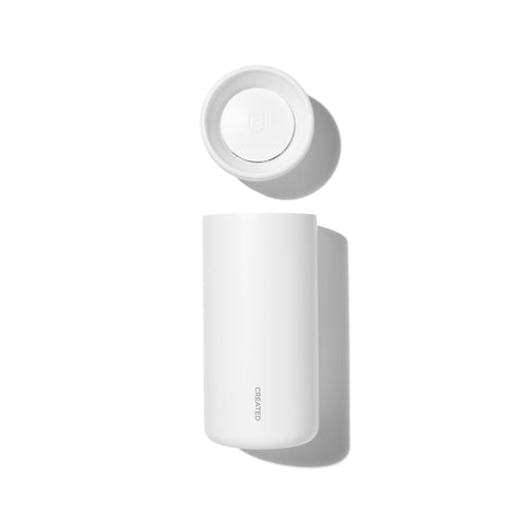 Created Co. Nomad Sip Tumbler 12oz in White — Ceramic-Coated Insulated Travel Mug