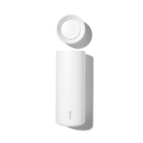 Created Co. Nomad Sip Tumbler 16oz in White — Ceramic-Coated Insulated Travel Mug
