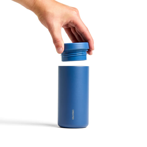 Created Co. Nomad Sip Tumbler 12oz in Pacific Blue — Ceramic-Coated Insulated Travel Mug