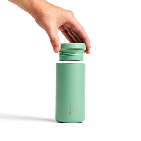 Created Co. Nomad Sip Tumbler 12oz in Sage Green — Ceramic-Coated Insulated Travel Mug