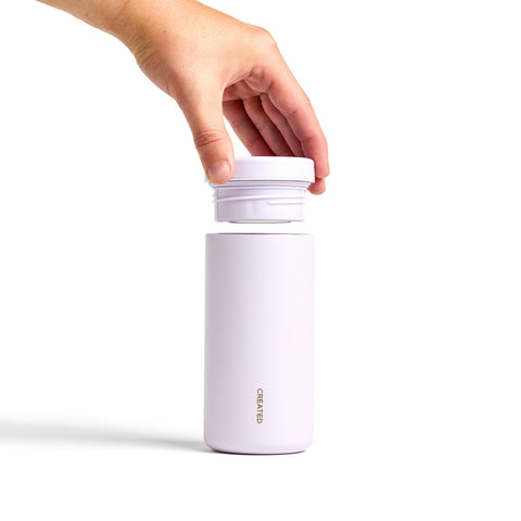 Created Co. Nomad Sip Tumbler 12oz in Lavender — Ceramic-Coated Insulated Travel Mug