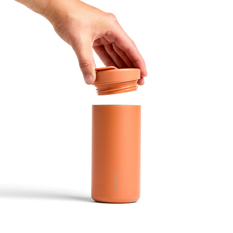 Created Co. Nomad Sip Tumbler 12oz in Terracotta — Ceramic-Coated Insulated Travel Mug