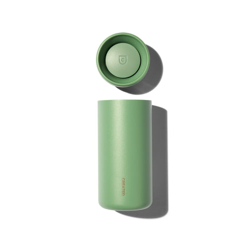 Created Co. Nomad Sip Tumbler 12oz in Sage Green — Ceramic-Coated Insulated Travel Mug