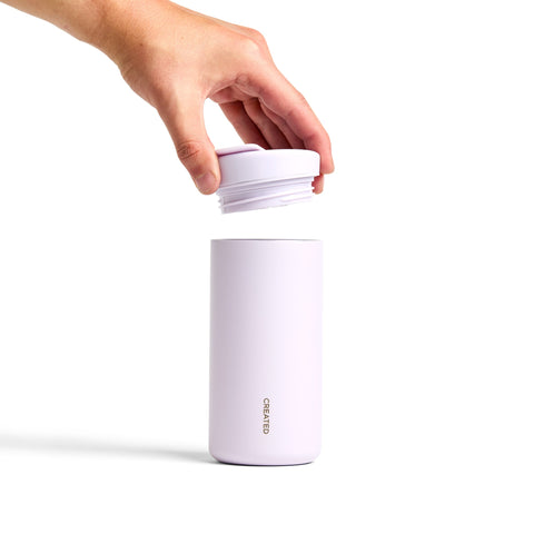 Created Co. Nomad Flip 12oz Tumbler — Lavender | Ceramic Travel Mug