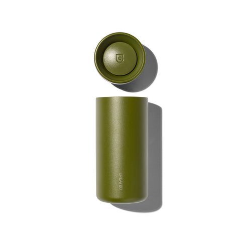 Created Co. Nomad Sip Tumbler 12oz in Moss Green — Ceramic-Coated Insulated Travel Mug