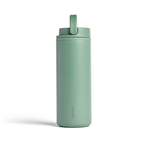 Created Co. Nomad Grip Tumbler 16oz in Sage Green — Ceramic-Coated Insulated Travel Mug