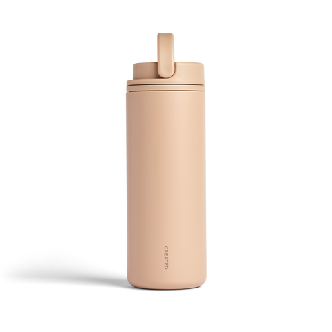Created Co. Nomad Grip Tumbler 16oz in Desert Tan — Ceramic-Coated Insulated Travel Mug