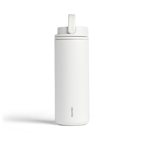 Created Co. Nomad Grip 16oz Tumbler — White | Ceramic Travel Mug