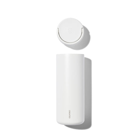 Created Co. Nomad Grip 16oz Tumbler — White | Ceramic Travel Mug