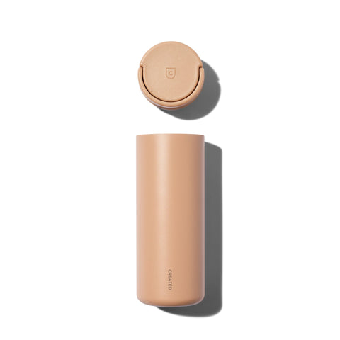 Created Co. Nomad Grip Tumbler 16oz in Desert Tan — Ceramic-Coated Insulated Travel Mug