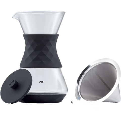 Saki Pour Over Glass Coffee Maker – 24 oz 