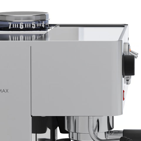 Close-up of a coffee machine with a white background