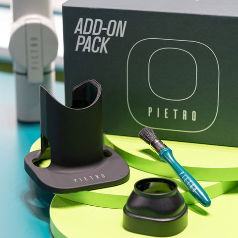 PIETRO add-on pack with black and green components on a green surface