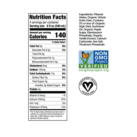 Barista Oat Milk (6 - Pack) by Willa's - Everyday People Coffee & Tea