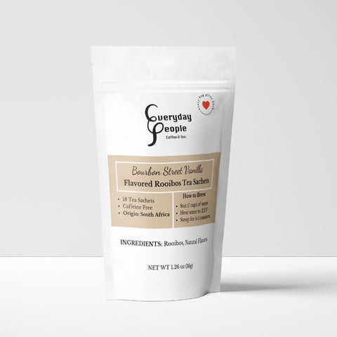 Bourbon Street Vanilla 18 Compostable Flavored Rooibos Tea Sachets - Everyday People Coffee & Tea