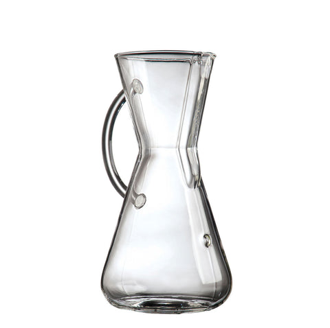 Chemex 3-Cup Glass Handle Pour Over Coffee Maker - Compact 15oz