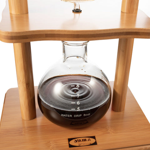 Yama Cold Drip Tower 6-8 Cup Bamboo Straight Frame (32oz)
