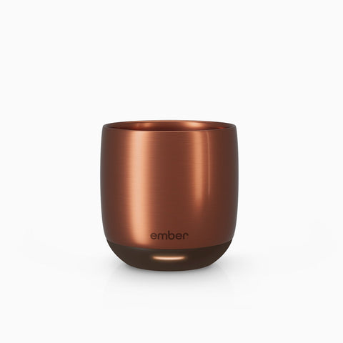 Copper-colored Ember mug on a white background