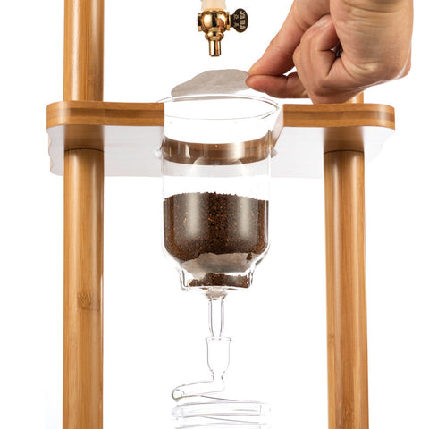 Yama Cold Drip Tower 6-8 Cup Bamboo Straight Frame (32oz)