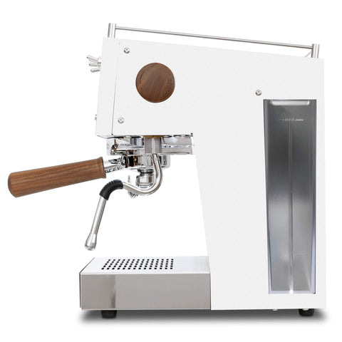 Side View of the Ascaso Steel UNO Programmable Espresso Machine w/PID (White)