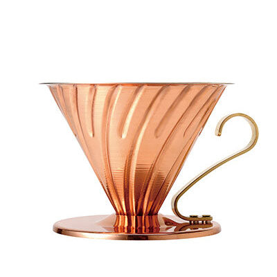 Hario V60 Copper Coffee Dripper 02 on a white background