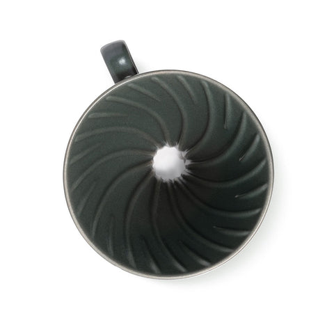 Hario V60 Ceramic Coffee Dripper 02 - Juniper on a white background