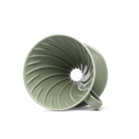 Hario V60 Ceramic Coffee Dripper 02 - Oil Green