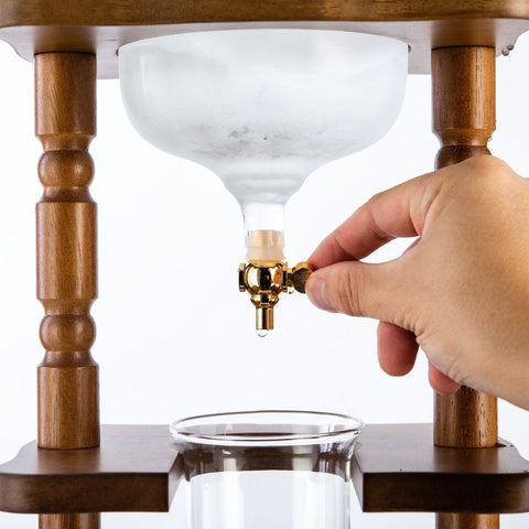 Cold Brew Riser Yama Cold Drip Tower Brown Wood 6-8 Cup | Kyoto Coffee Brewer ...