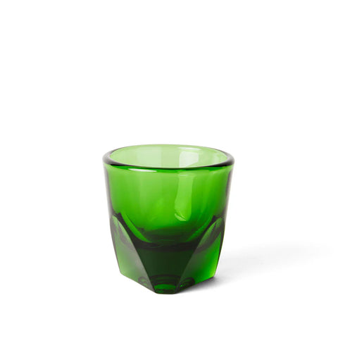 notNeutral Espresso Green glass tumbler on a white background