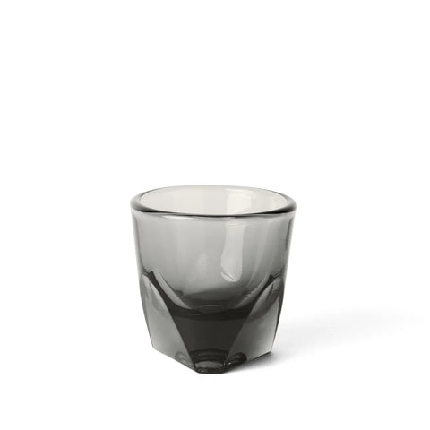 notNeutral Espresso Smoky gray glass tumbler on a white background
