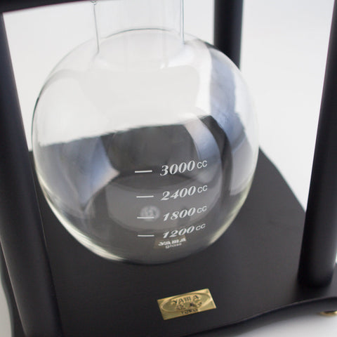 Yama 25 Cup Cold Brew Tower Straight Black Wood Frame (100oz) Up Close