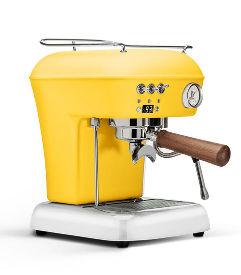 Ascaso Dream PID Automatic Home Espresso Machine - Sun Yellow with a white base on a white background